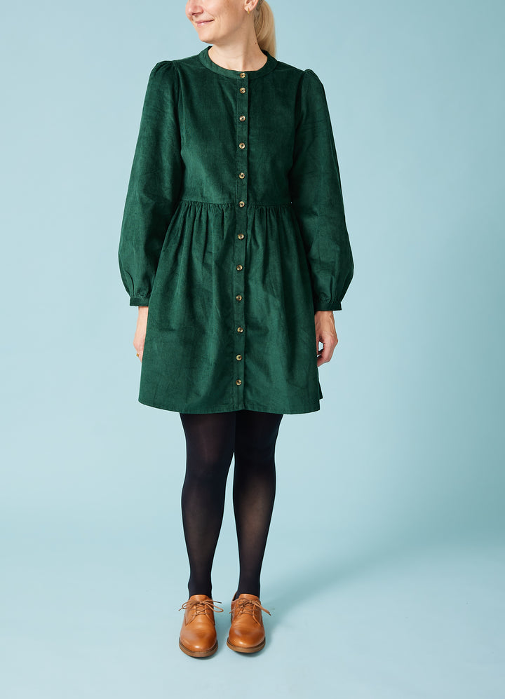 Brandy Mini Dress - grøn fløjl