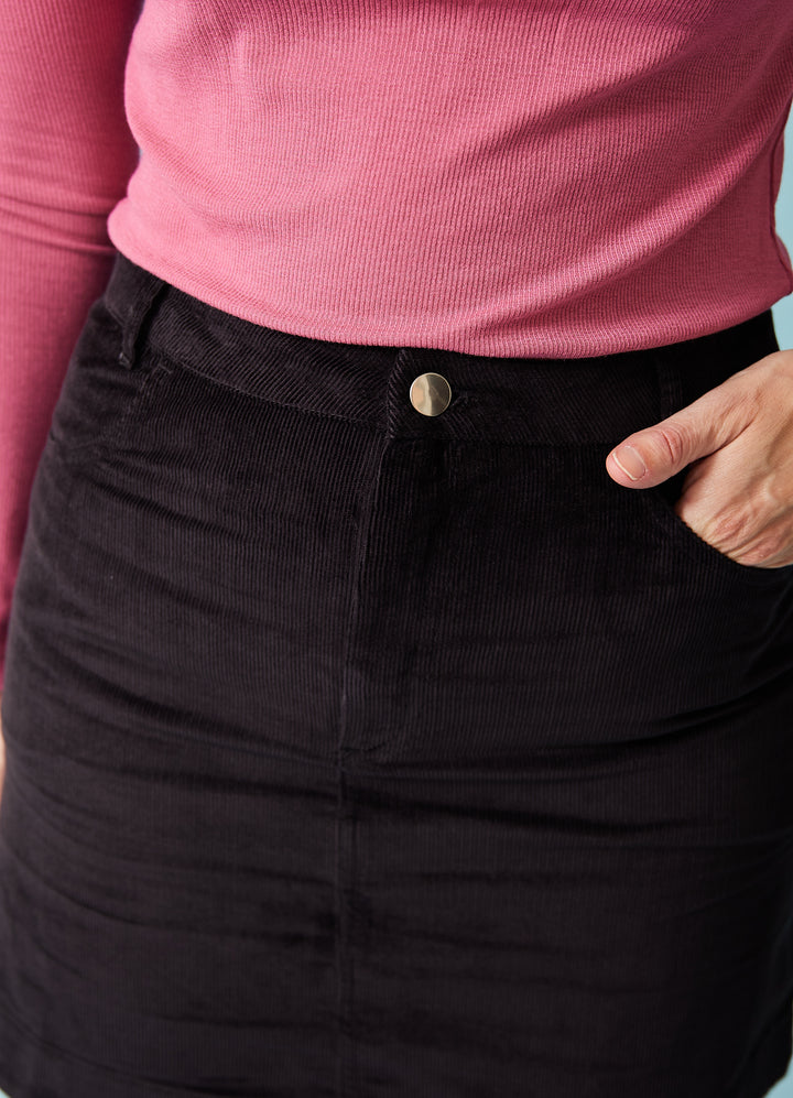 Alice Mini Skirt - sort fløjl