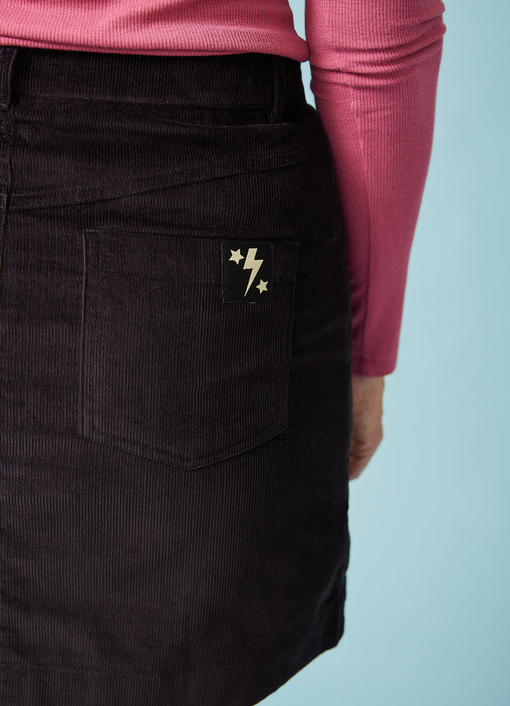 Alice Mini Skirt - sort fløjl