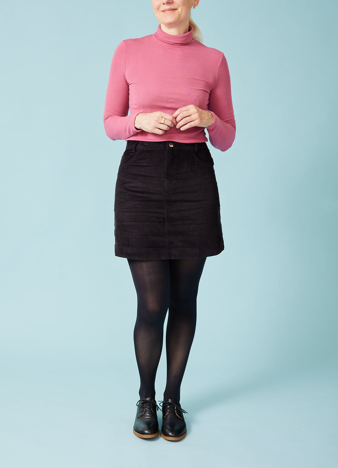 Alice Mini Skirt - sort fløjl