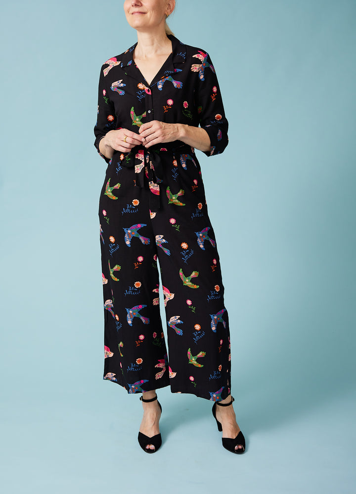 Rylee Jumpsuit - Black /patterned