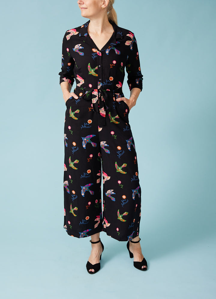 Rylee Jumpsuit - Black /patterned