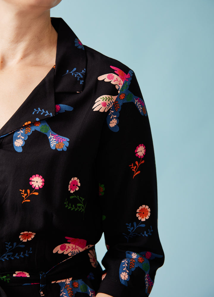 Rylee Jumpsuit - Black /patterned