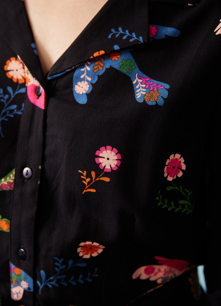 Rylee Jumpsuit - Black /patterned