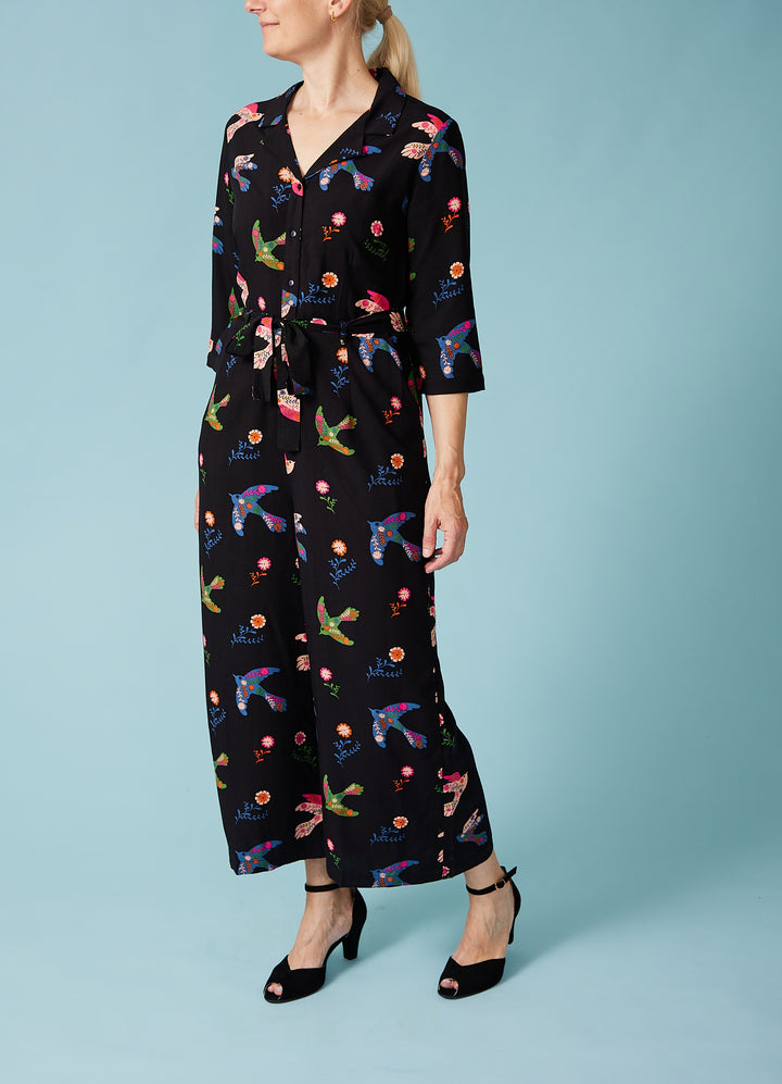 Rylee Jumpsuit - Black /patterned