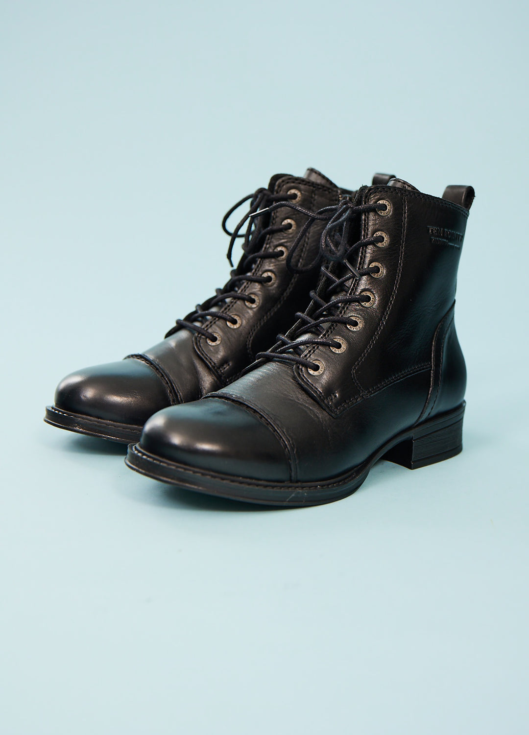 Pandora snørestøvler med lav hæl sort Ten Points Køb online