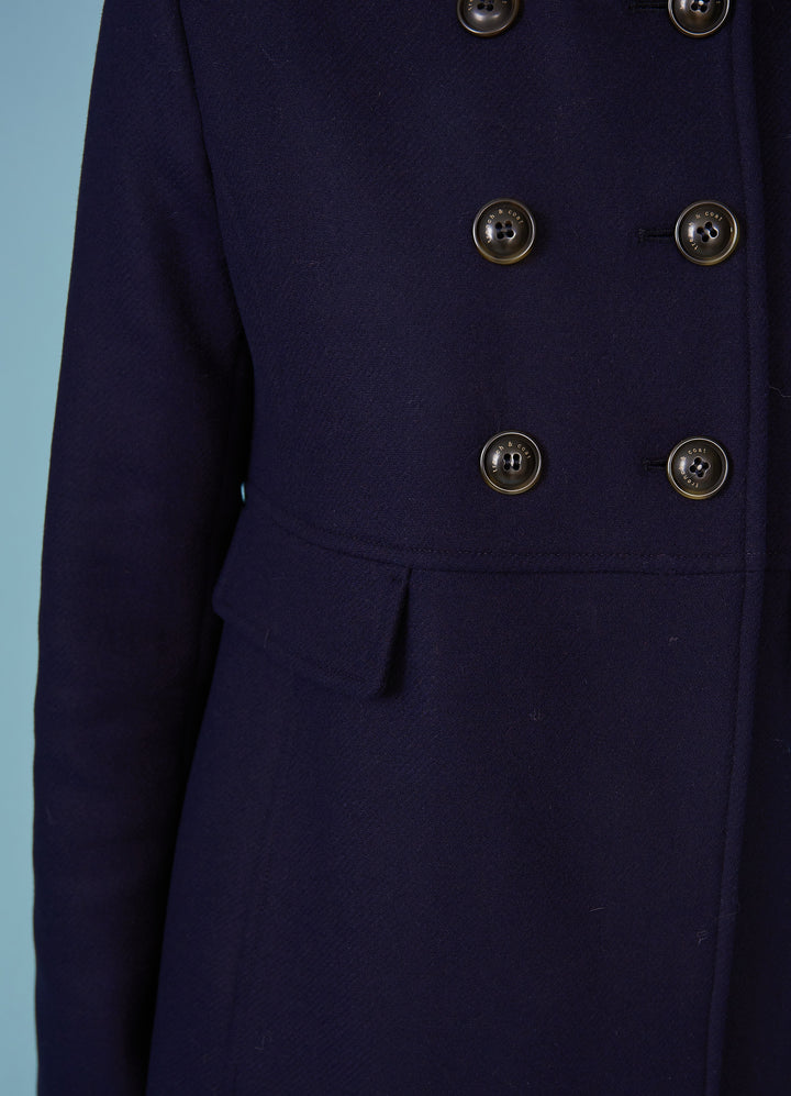 Chabottes Uldfrakke - mørkeblå