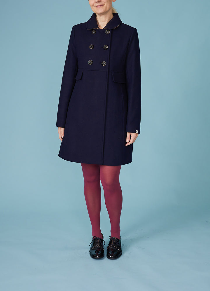 Chabottes Uldfrakke - mørkeblå