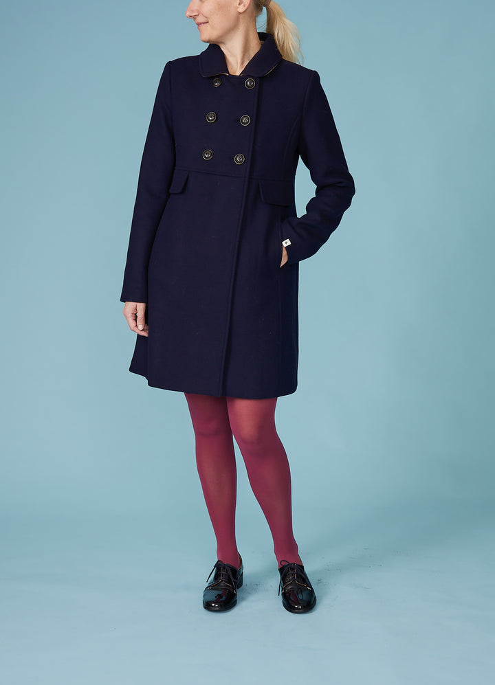 Chabottes Uldfrakke - mørkeblå