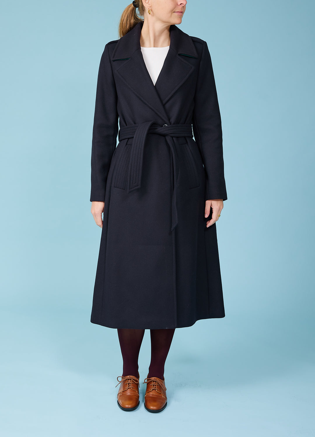 Dark blue wool coat | Trench & Coat | Buy online Dress the bird Dark blue wool coat | Trench & Coat | Buy online Dress the bird