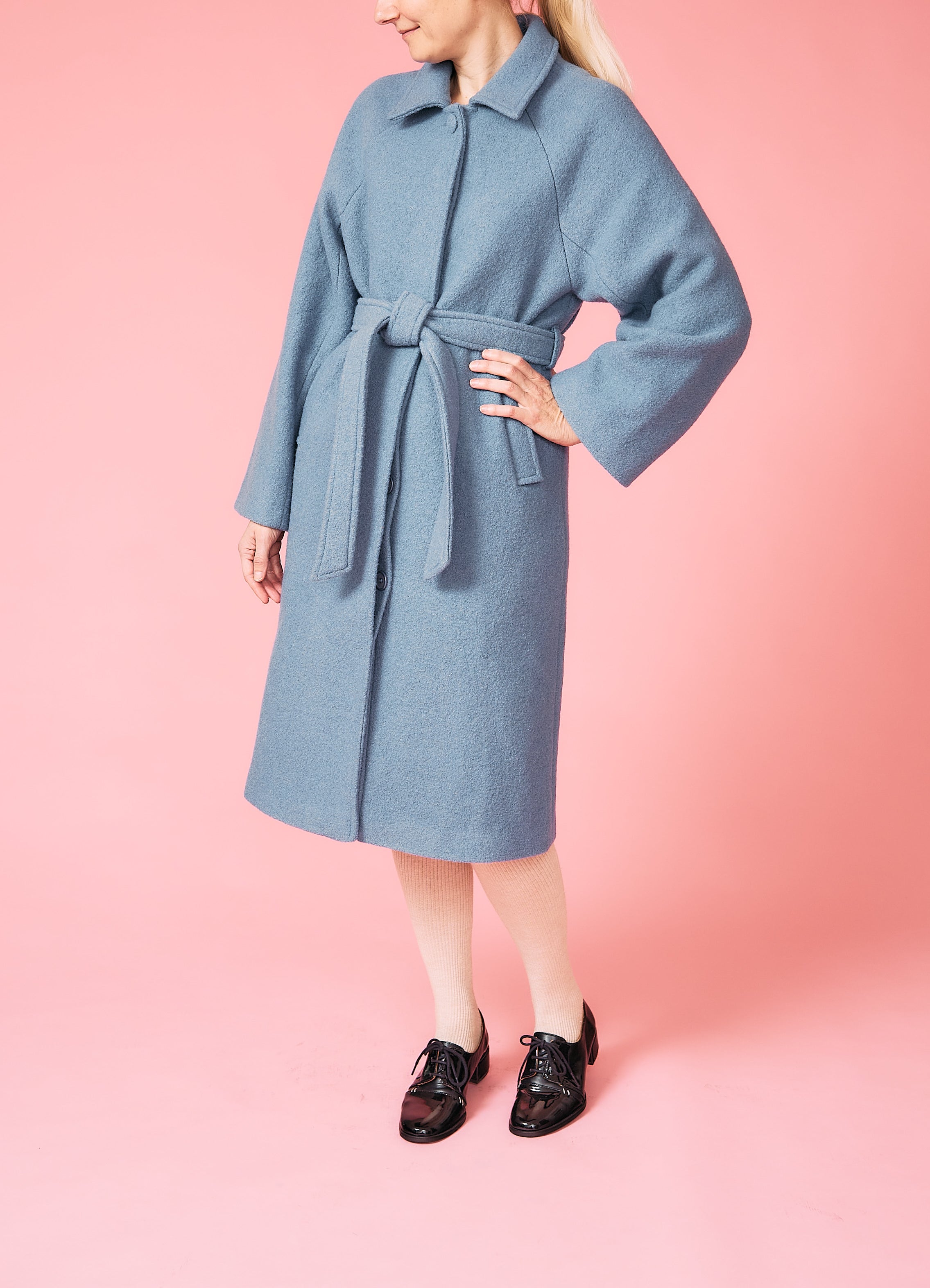 Wool coat with kimono sleeves | Very Cherry | Buy online – Dress