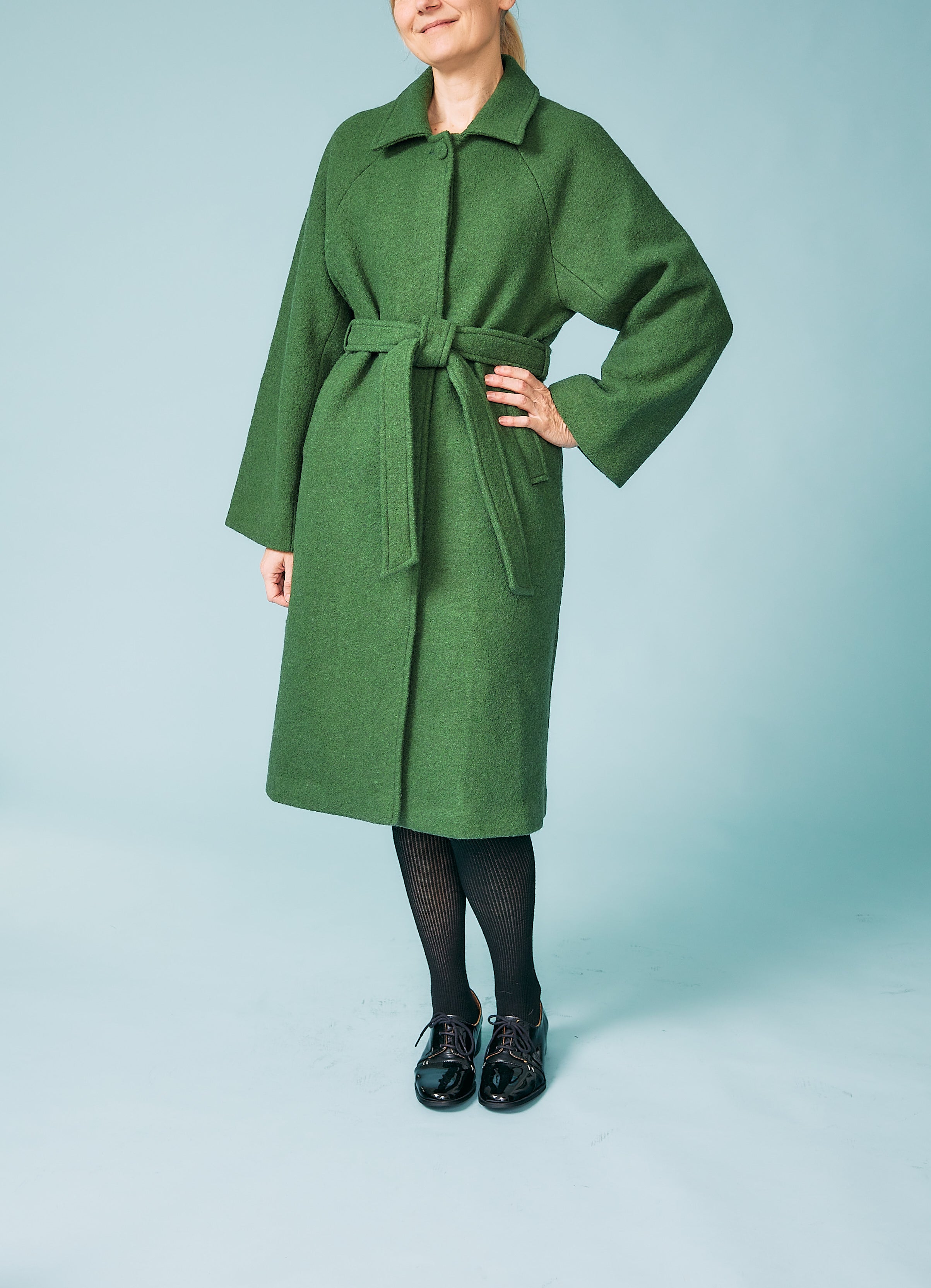 Wool coat with kimono sleeves | Very Cherry | Buy online – Dress