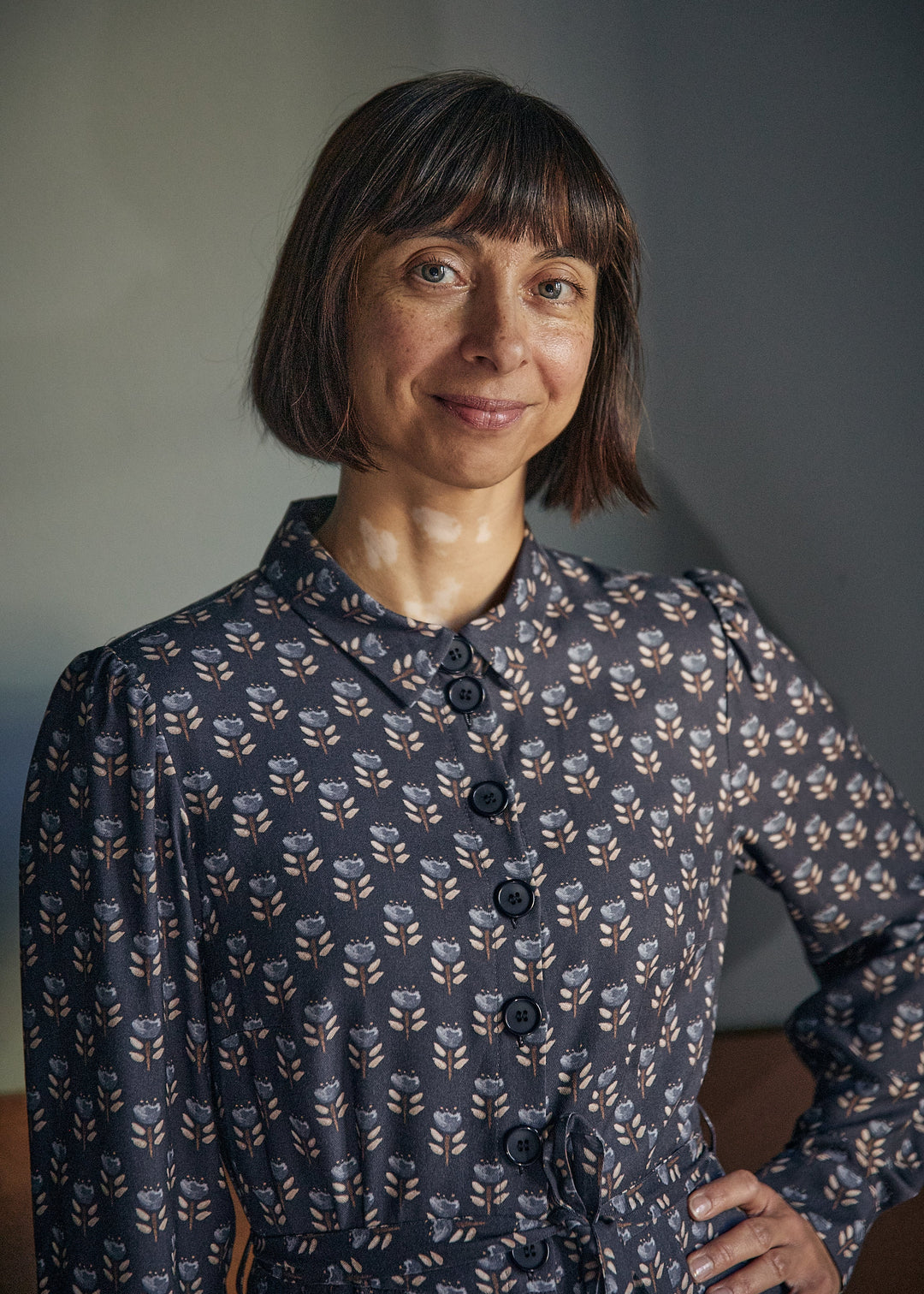 Jane Skjortekjole - Blue Tulip