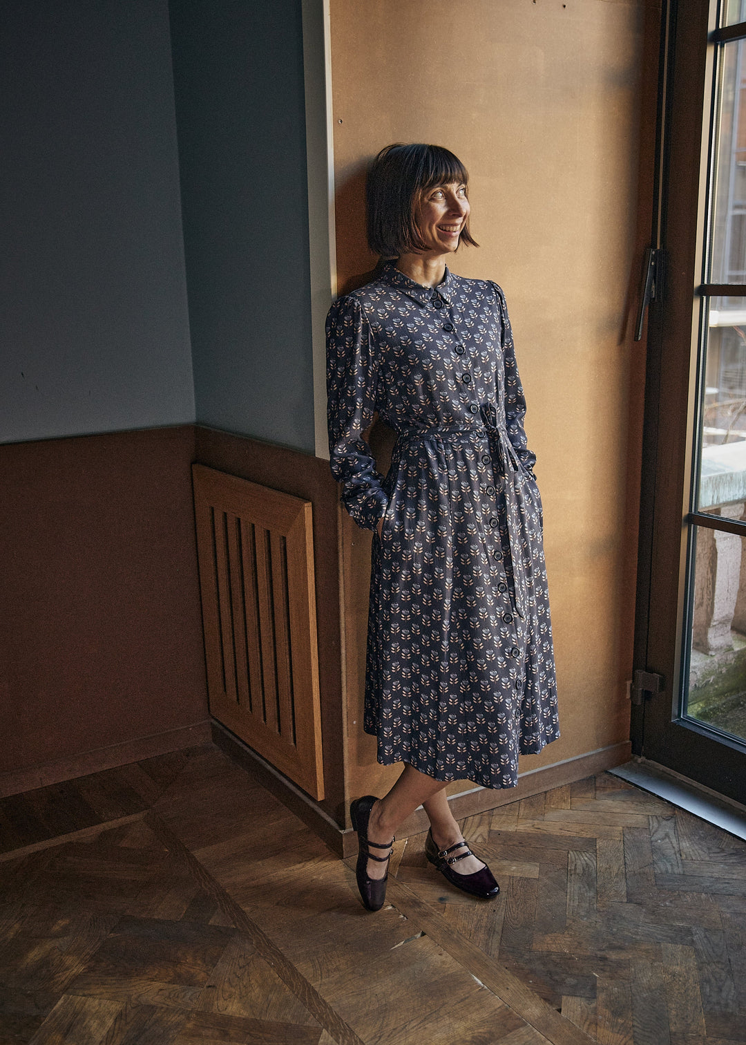 Jane Skjortekjole - Blue Tulip