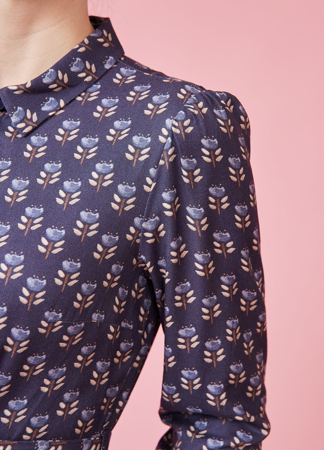 Jane Skjortekjole - Blue Tulip