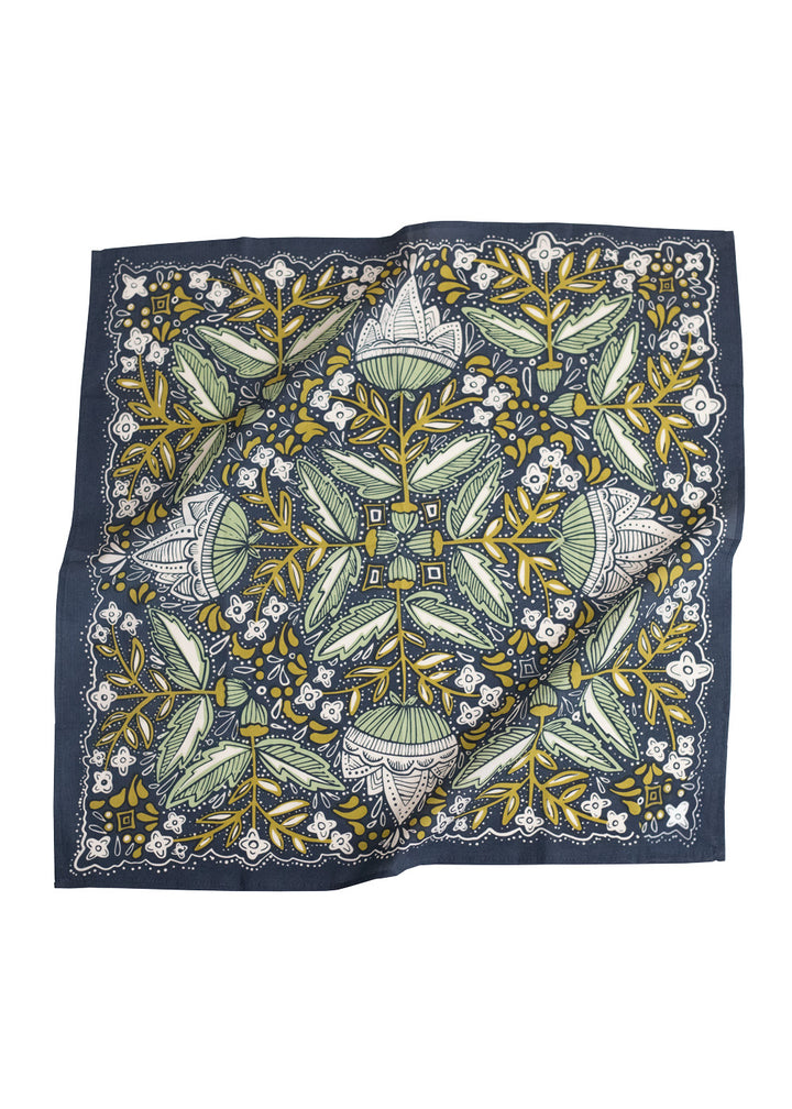 Amelia Bandana - navy/lysegrøn