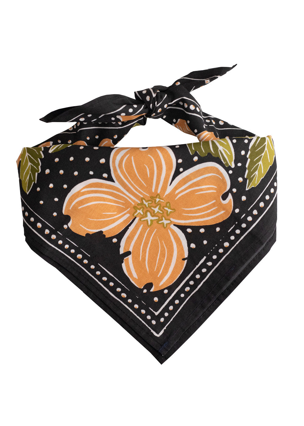 Amy Bandana - grøn/orange/sort
