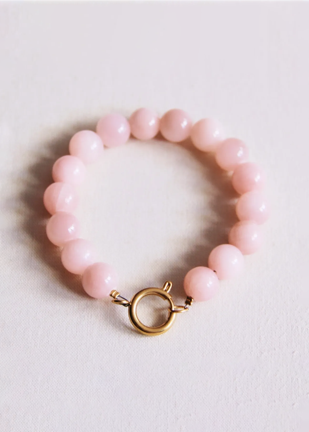 Bracelet with large beads - pink