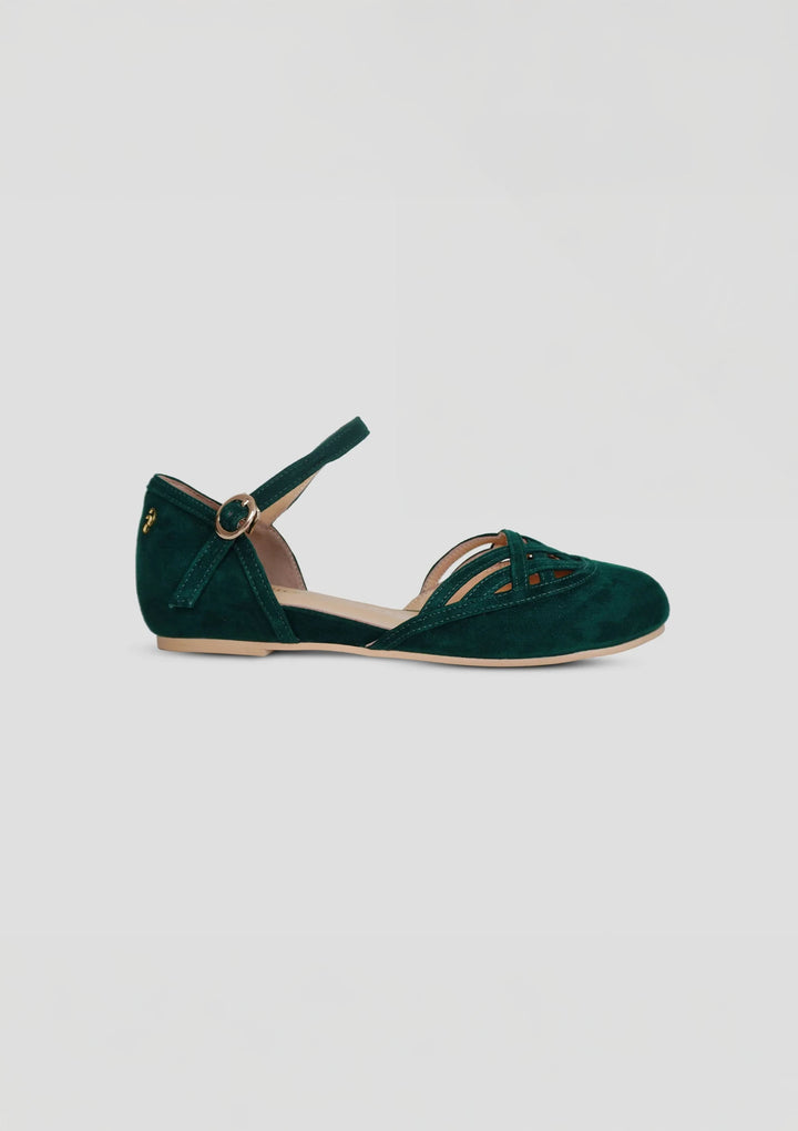 Serpente - dark green suede