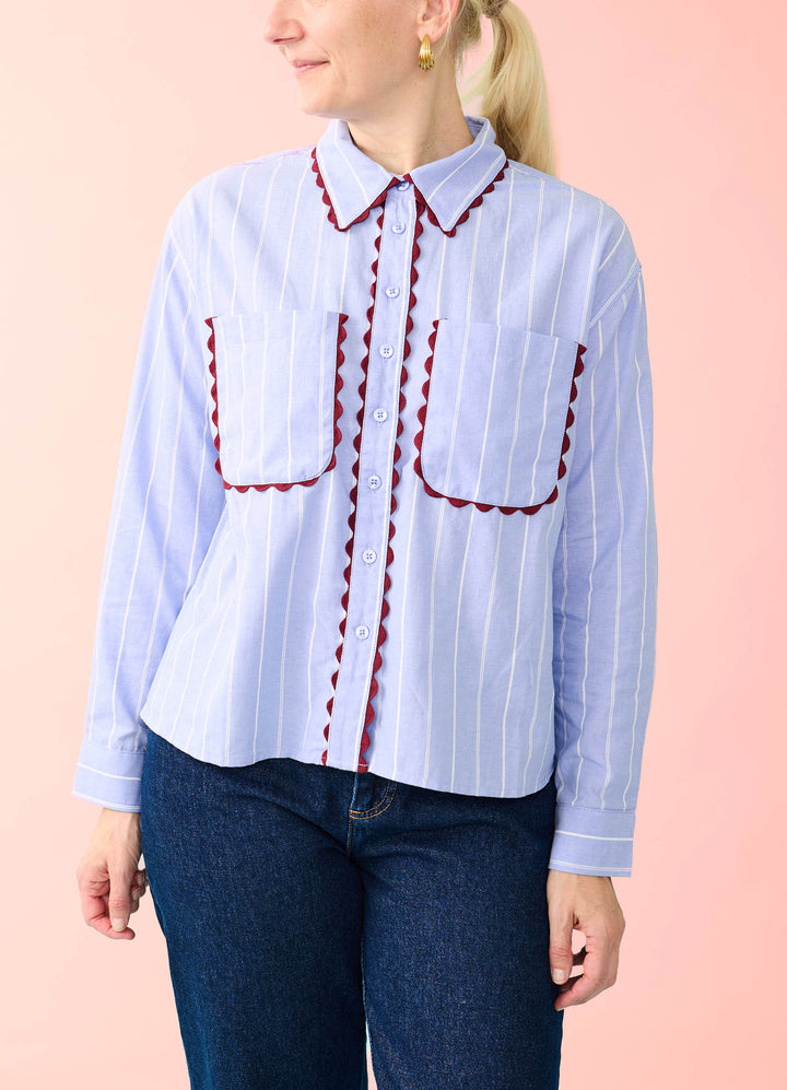 Edge infusion blouse