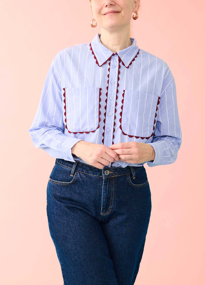 Edge infusion blouse