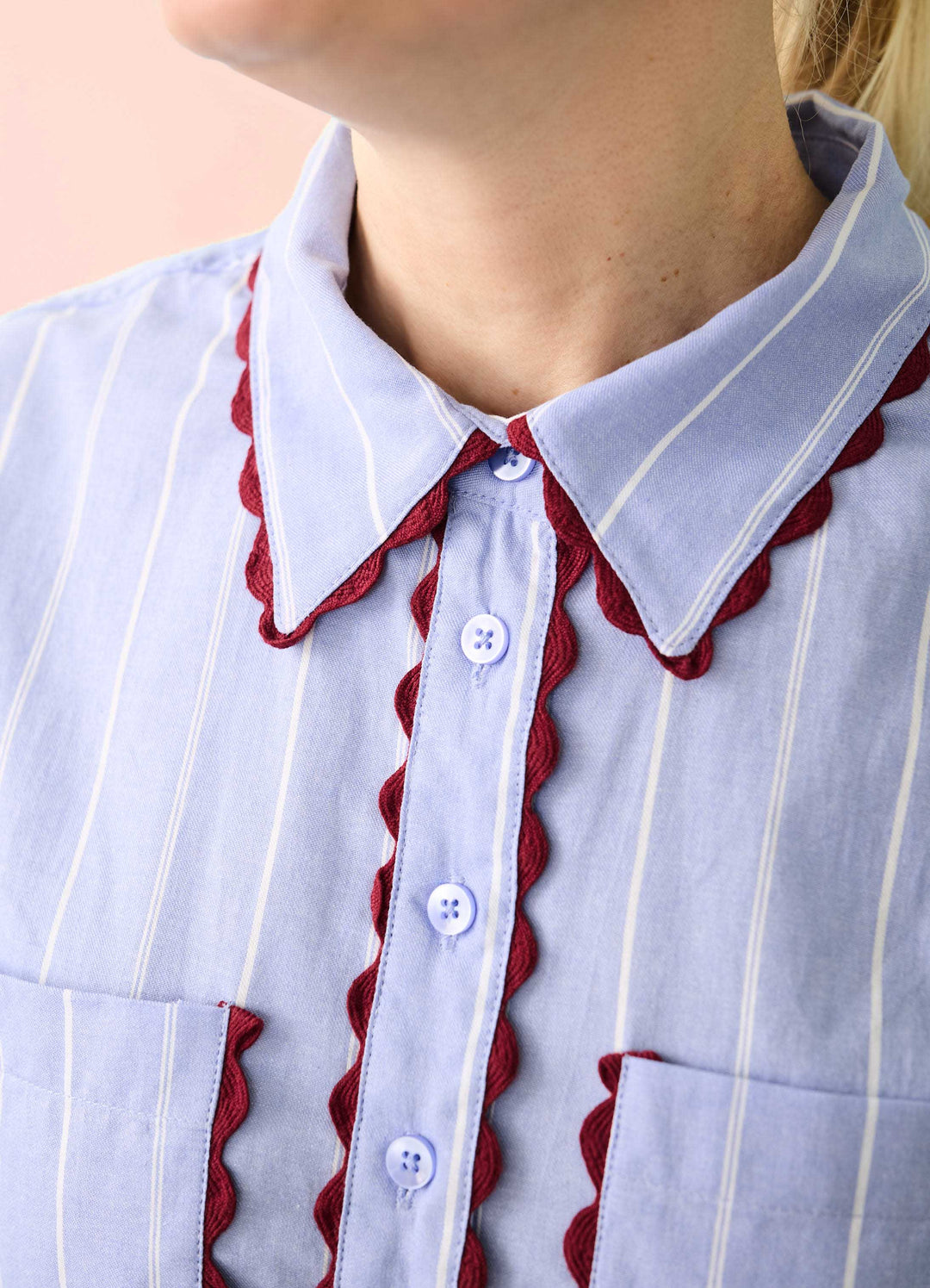 Edge infusion blouse
