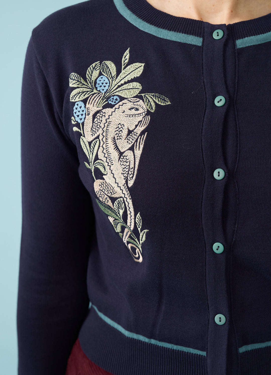 Vera Cardigan - Navy Lizard