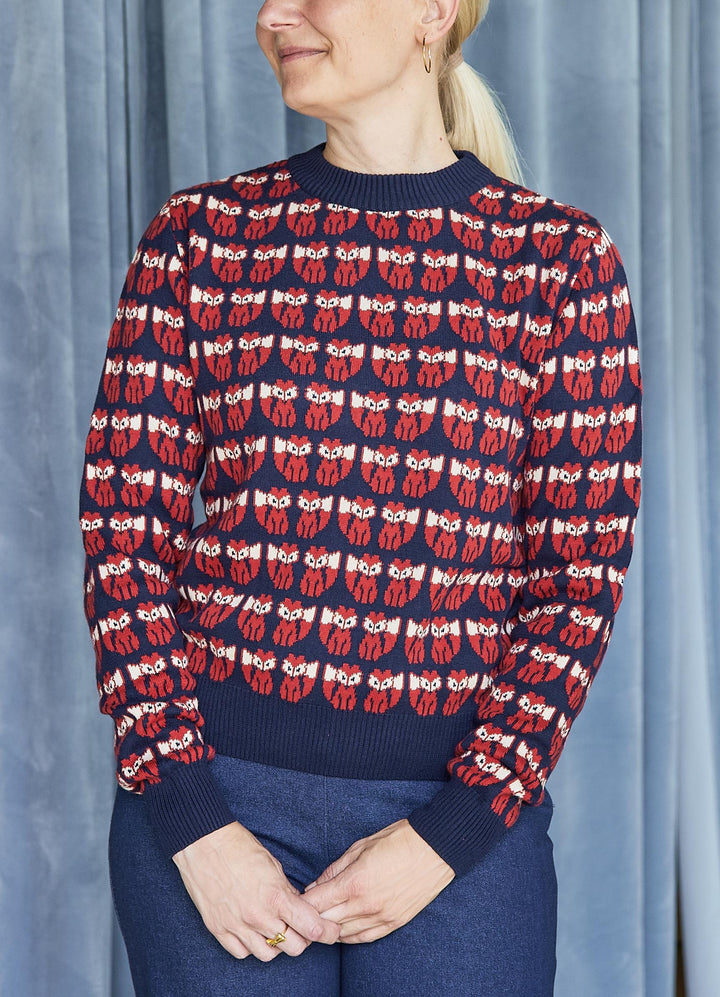 Strikbluse - Fox repeat