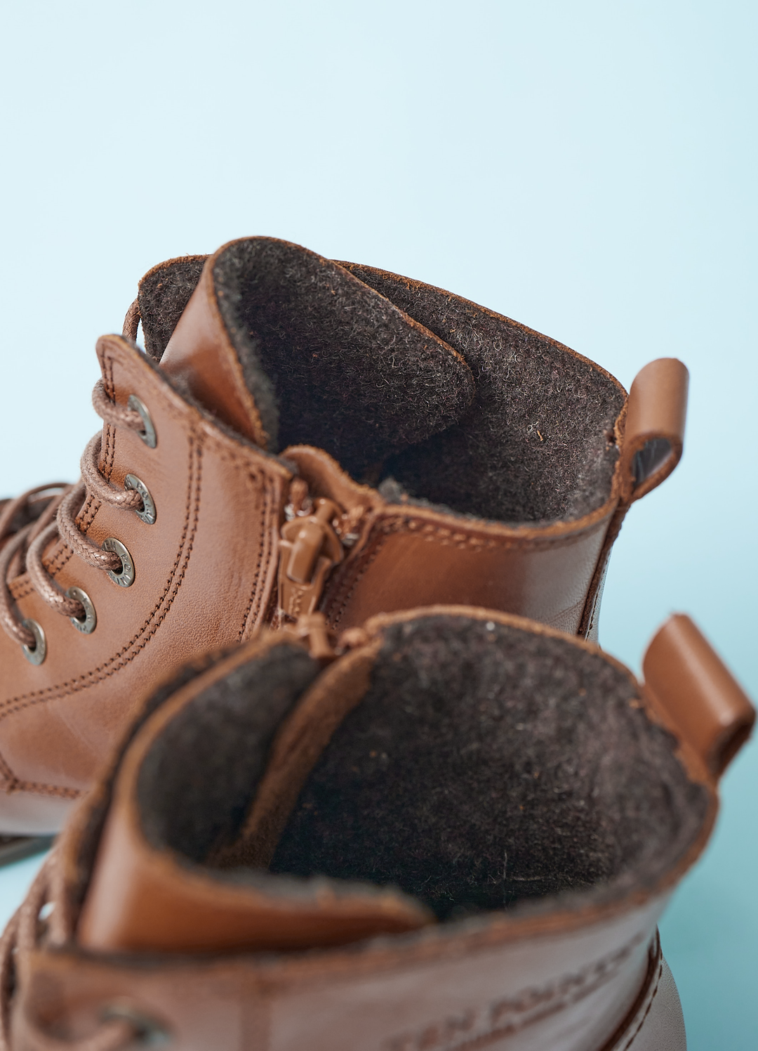 Pandora leather lace-up boots - brown