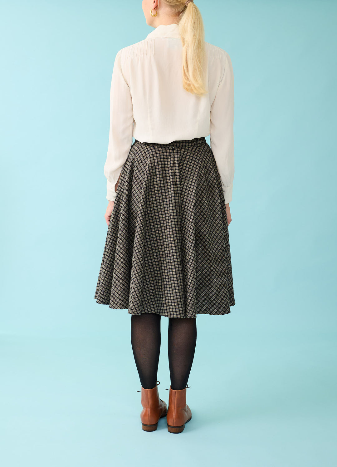 Circle Skirt - navy tern
