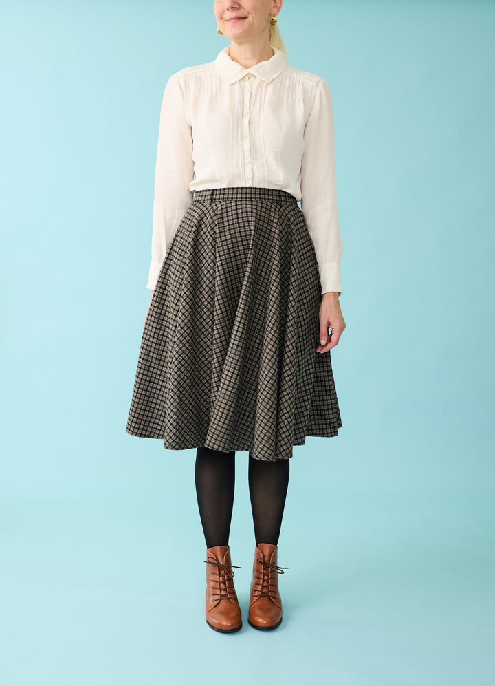 Circle Skirt - navy tern
