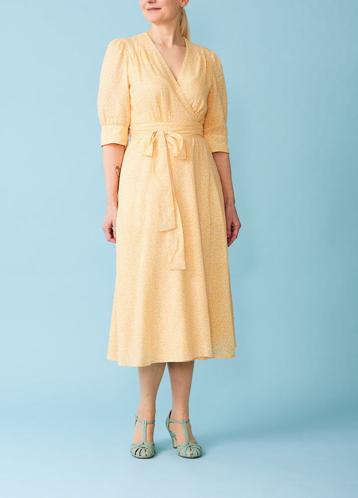 Marianna Darjeeling Ditzy Dress - Yellow/White