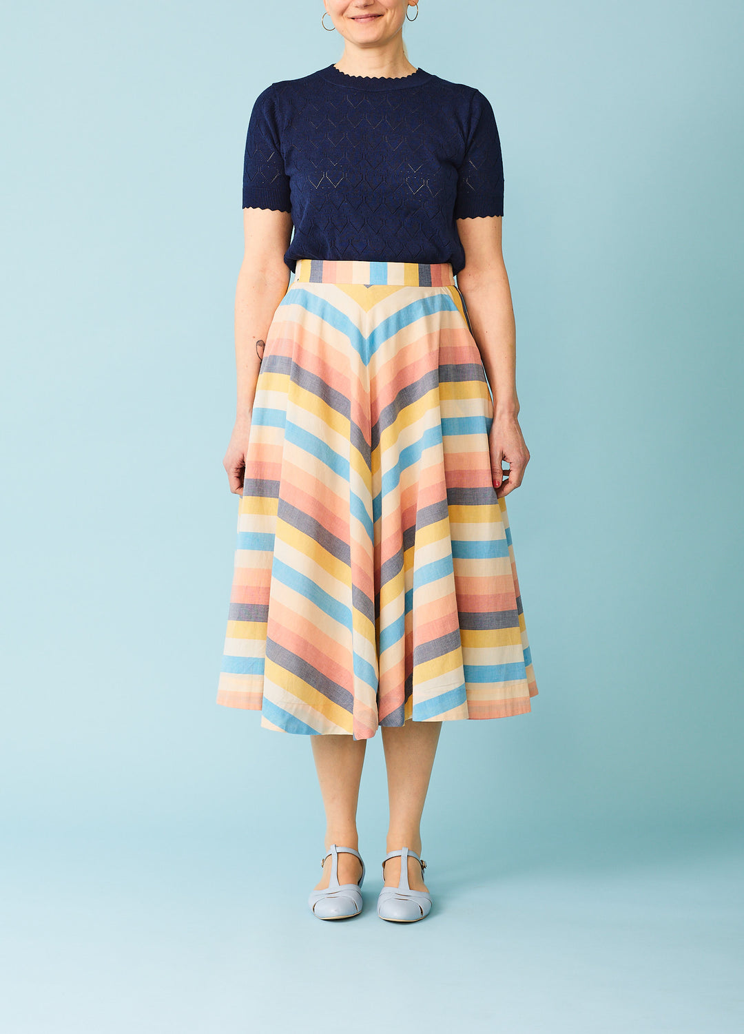 Sandy Indian Summer Stripe Skirt