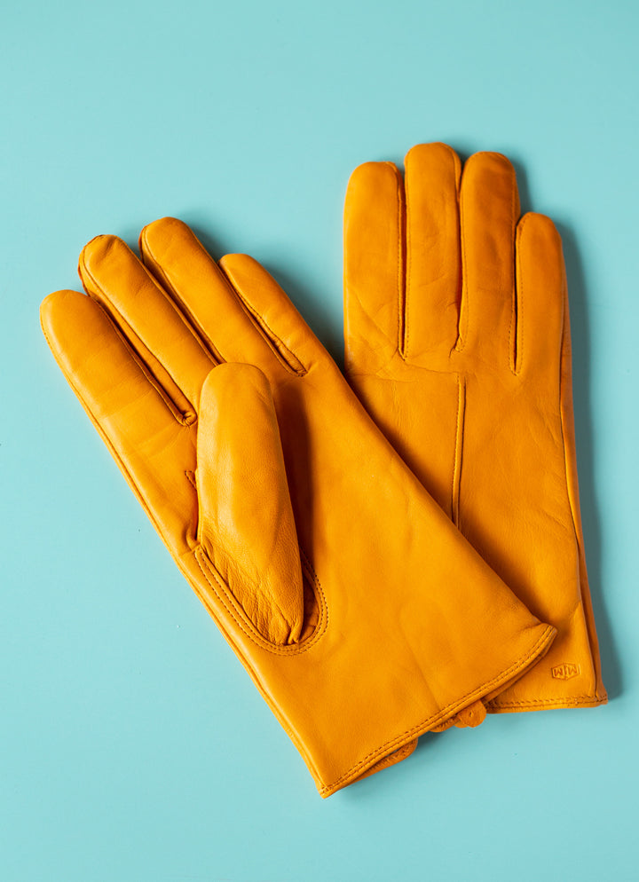 Bianca Gloves in lambskin - curry yellow