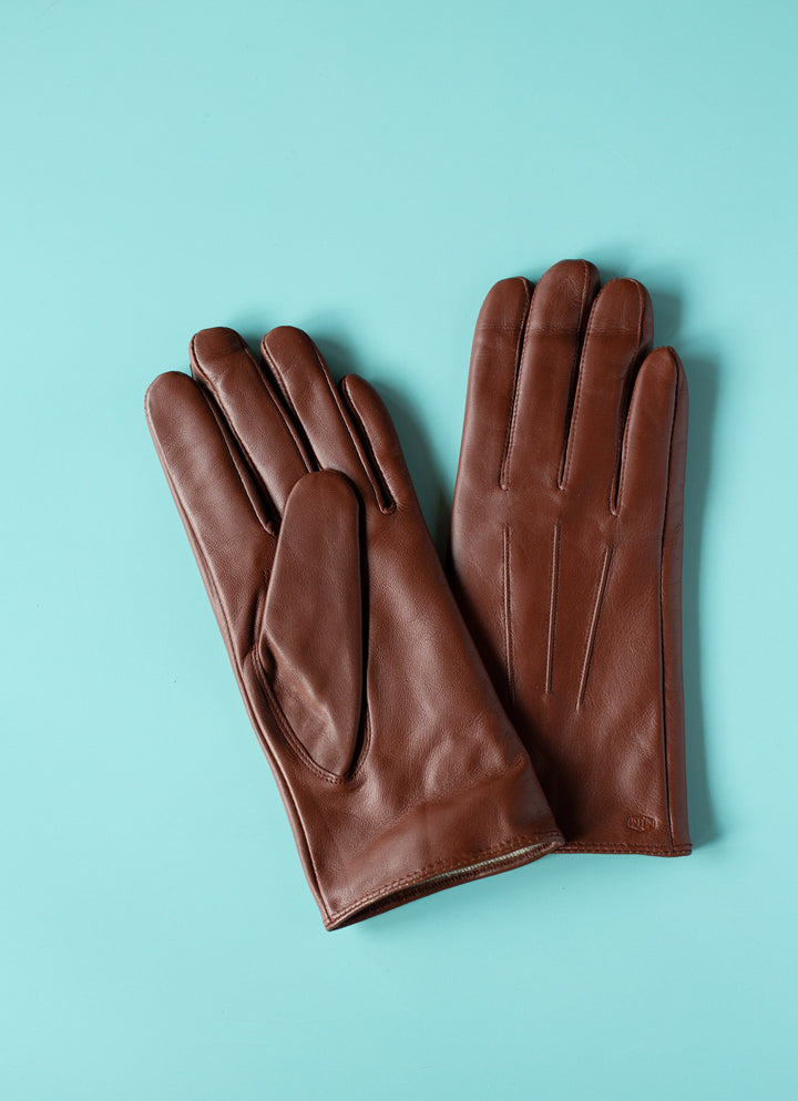 Angelina Lambskin Gloves - Brown