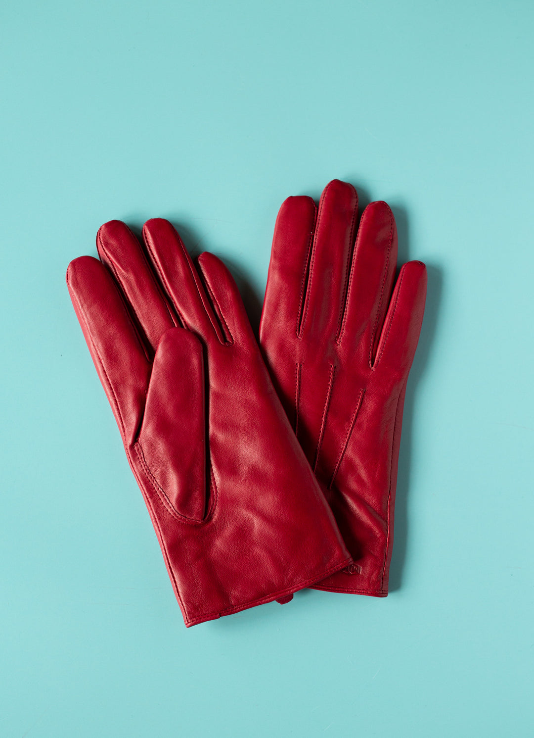 Angelina Gloves in lambskin - Dark Red