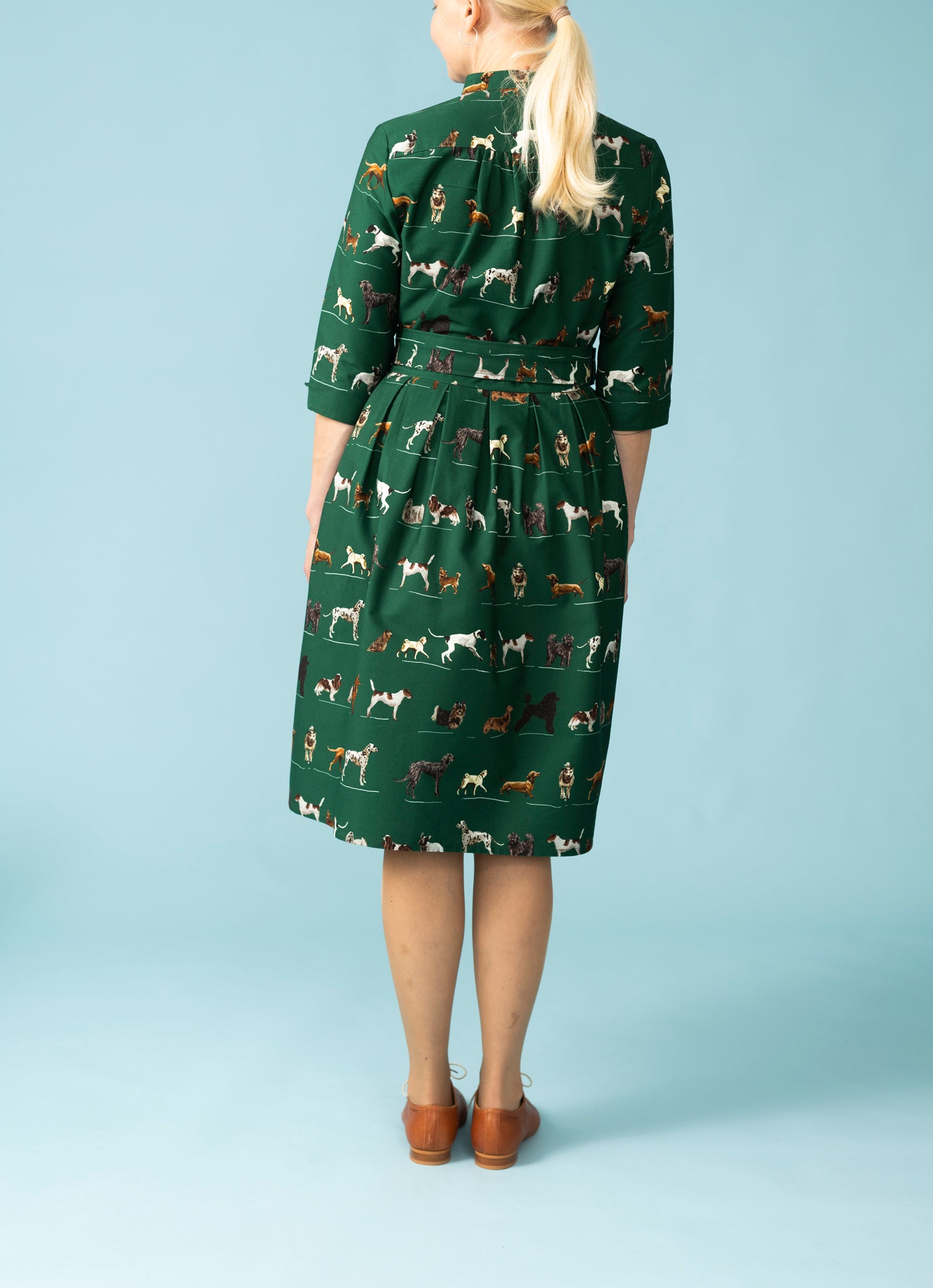Bottle green shirt dress outlet