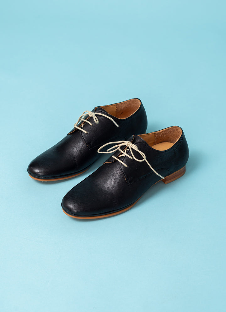 Toulouse Lace-up Shoes in Leather - Black