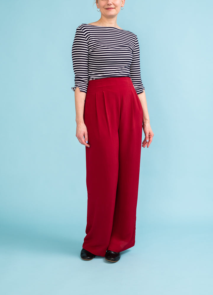 Audrey Trousers - Burgundy