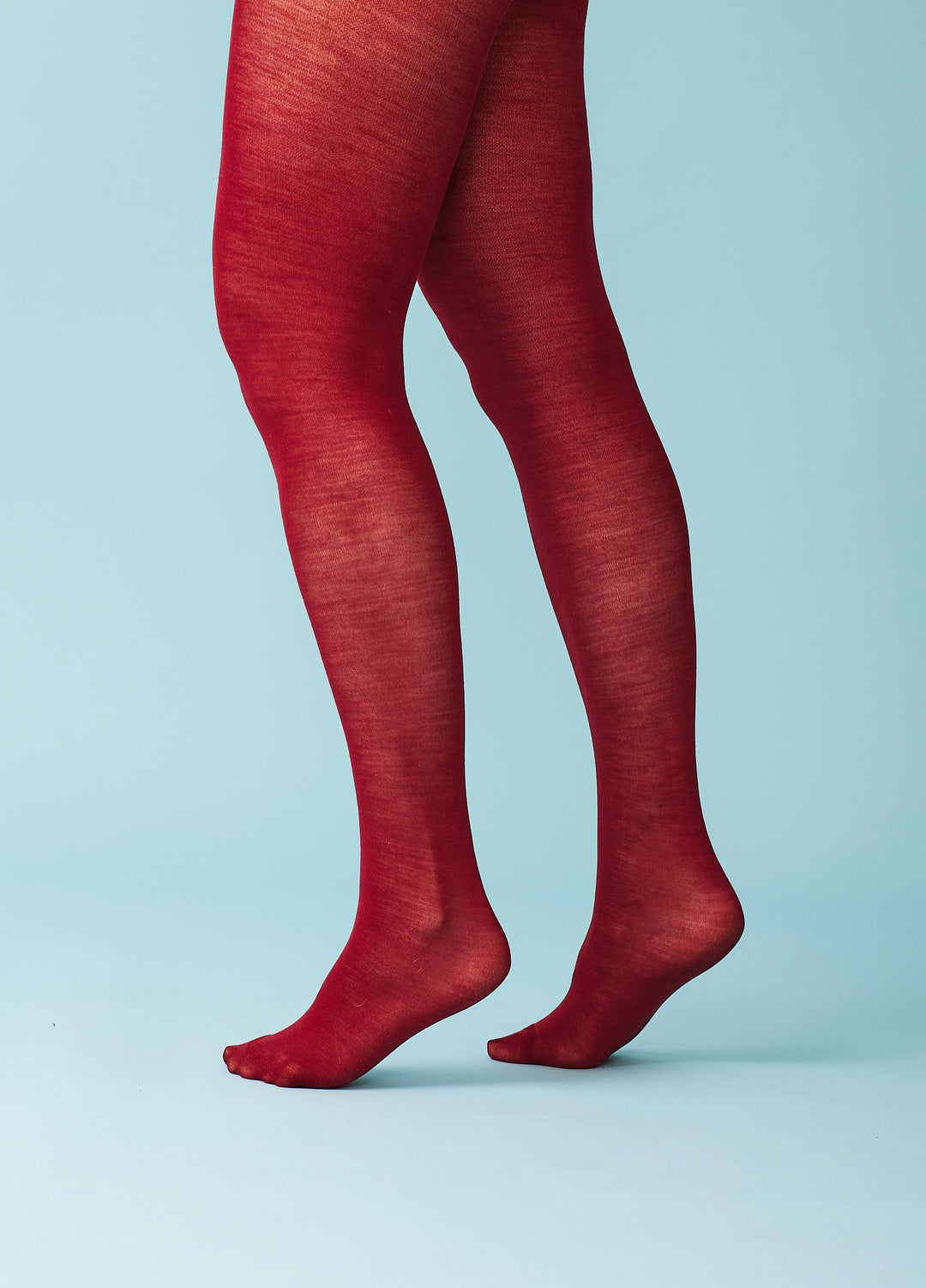 Jennifer 100 denier merino wool tights - Ruby red